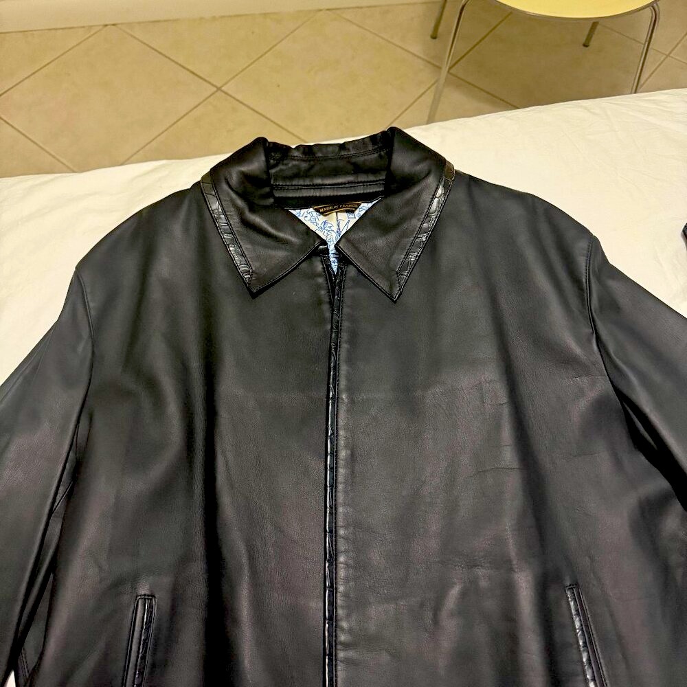reindeer and crocodile leather jacket